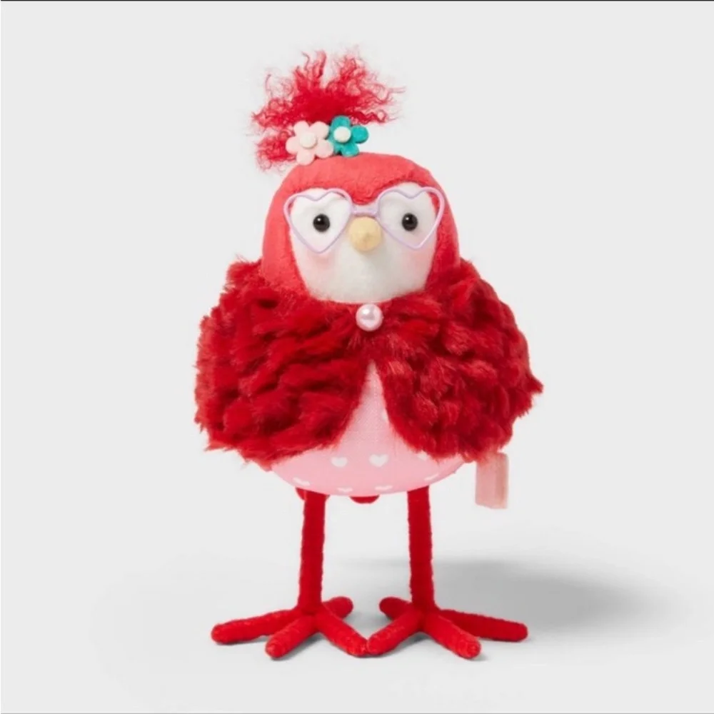 Target Featherly Friends Spritz Valentine’s Day “Floof” Red Lady Bird